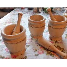 Wooden pestle and pounder