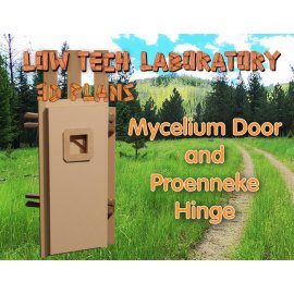 Wooden Door with Mycelium Insulation and Proenneke Hinge - 3D plans