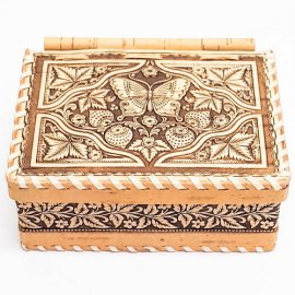 Jewellery box Buterfly - hinged cover