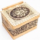Jewellery box Roses, hinged cover, 13x11x9