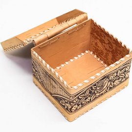 Jewellery box Roses, hinged cover, 13x11x9