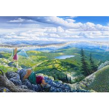 Anasta & Glacier, framed canvas print