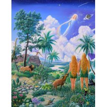 Pristine Origins, framed canvas print