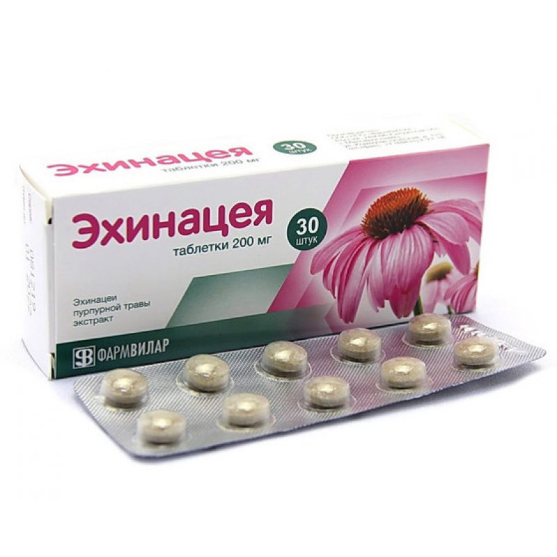 Echinacea purpurea, in tablets, 200 mg
