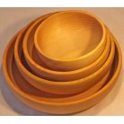 Set of 4 cedar bowls (10-12-15-18 cm)