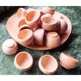 Wooden cream bowl-2