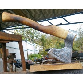 Hand-forged Slavic axe Kolo