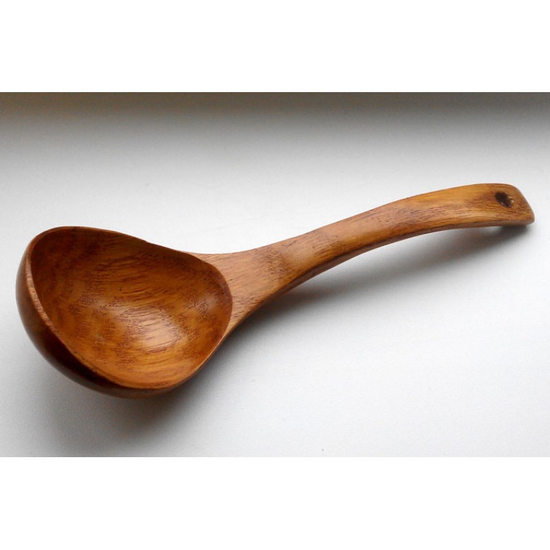 Wooden ladle, Hevea wood