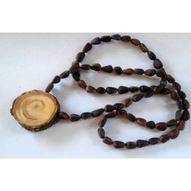 Cedar pendant on cedar nuts (RCoR)