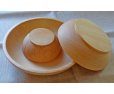 Set of 3 cedar bowls (10-15-20 cm)