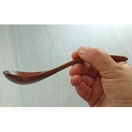 Table spoon bent (Hevea wood)