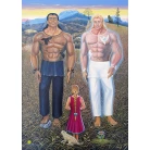 Anasta & two brothers, framed canvas print